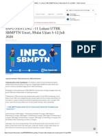 INFO PENTING _ 11 Lokasi UTBK SBMPTN Unsri, Mulai Ujian 5-12 Juli 2020 - Tribun Sumsel