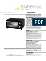 Orangehome Toaster Oven Quotation