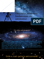 Obiectul Și Problemele Fundamentale Ale Astronomiei