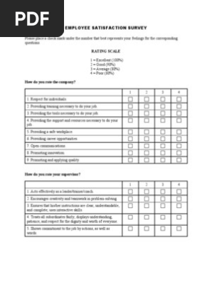 Employee Satisfaction Survey