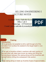 Peng 305: Drilling Engineering I Lecture Notes