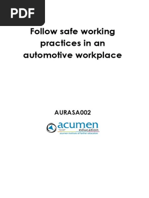 AURASA002 - Follow safe working practices in an automotive workplace-converted