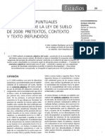 Acotaciones Puntuales a Propósito de La Ley de Suelo de 2008 (Refundido). Enrique Sánchez Goyanes