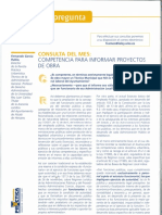 Competencia Para Informar Proyectos de Obra. Fernando García Rubio. Diciembre 2009