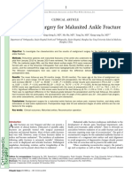 Realignment Surgery For Malunited Ankle Fracture: Clinical Article