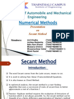 Numerical Method (Secant Method)