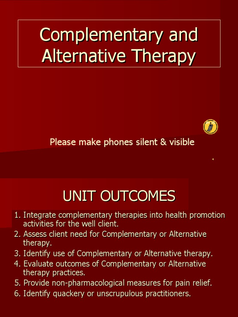 Integrating Complementary Therapies in Care | PDF | Alternative ...