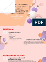 Mengimplementasika N Strategi: Isu Pemasaran, Keuangan/Akuntansi, R&D, Dan Sim