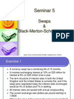 Swaps & Black-Merton-Scholes Model: Seminar 5