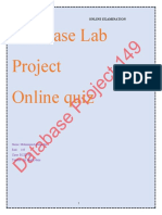 Database Lab Project Online Quiz