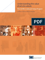 AHRC Understanding the Value of Arts Culture (A1)