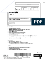 Edexcel IGCSE Biology 2017 Paper 2 QP Specimen