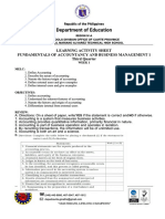 Department of Education: Learning Activity Sheet Third Quarter