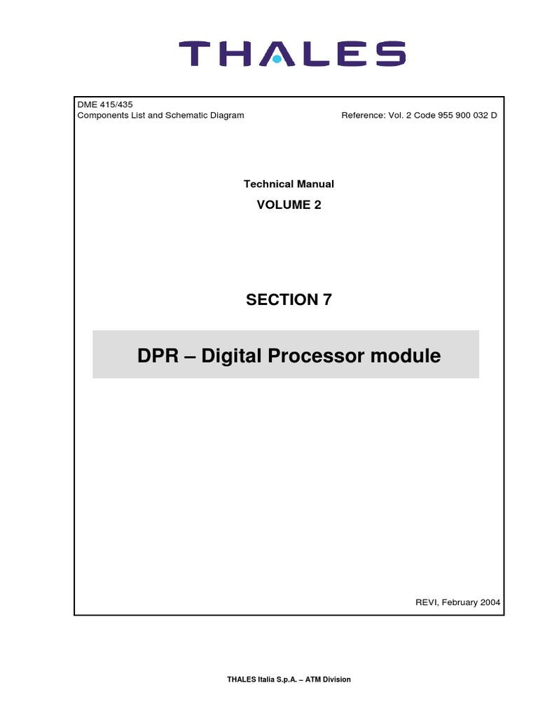 DME 415/435 DPR Module Manual | PDF | Resistor | Semiconductor Devices
