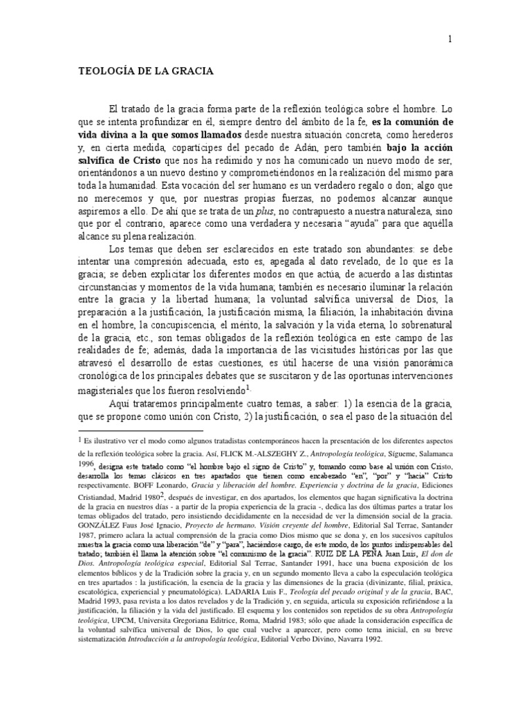 La Gracia | PDF | Gracia en el cristianismo | Justificación (teología)