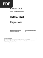 Differential Equations: Edexcel GCE