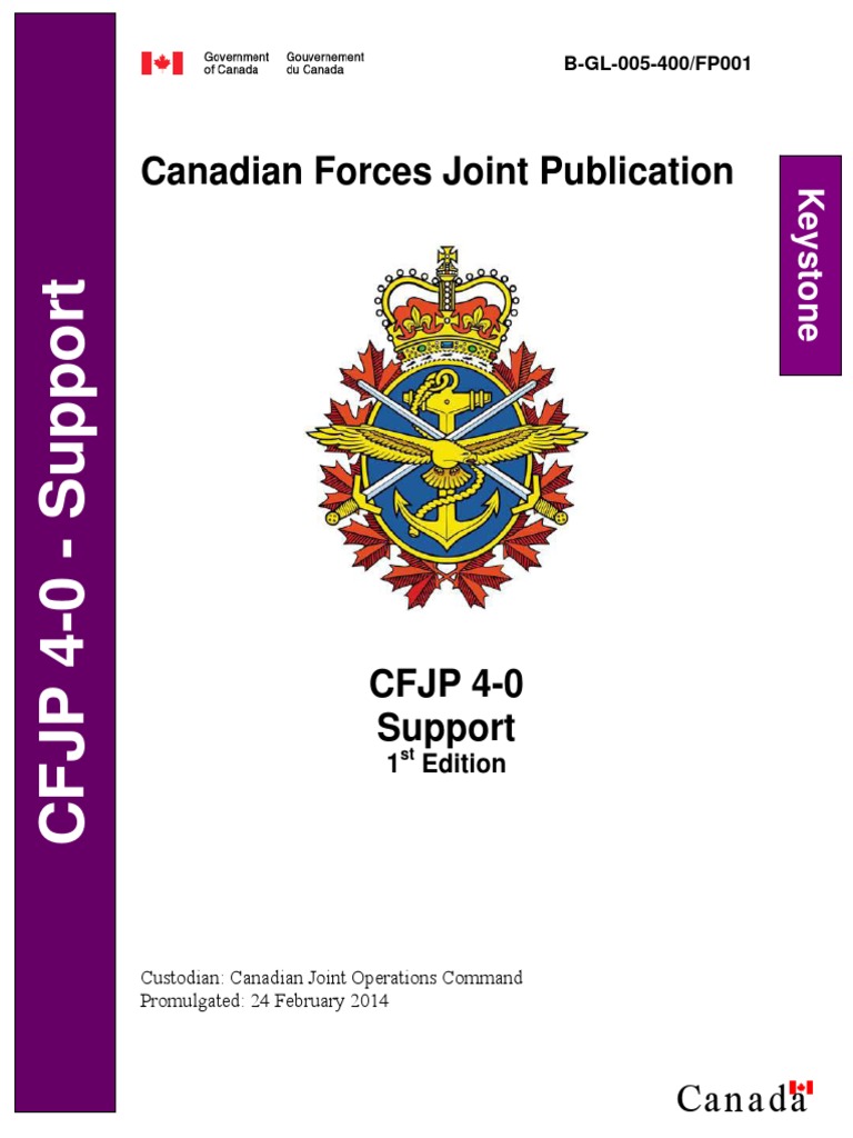 CFJP Canadian Forces Joint Publication BGL005400FP001 PDF