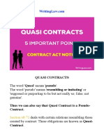 5 Important Points On Quasi Contracts