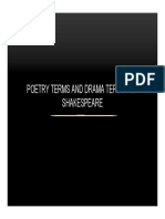 English Poetry and Drama Terms For Shakespeare