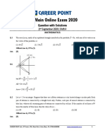 JEE Main Online Exam 2020: Question With Solutions