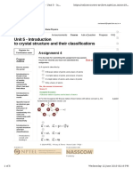 Unit 5 - Introduction To Crystal Structure and Their Classifications