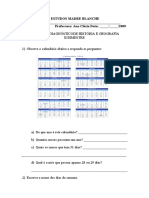 Prova de História e Geografia do 2o ano