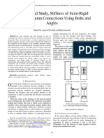 Experimental Study, Stiffness of Semi-Rigid Beam-to-Column Connections Using Bolts and Angles
