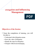 Delegation and Influencing Management