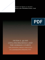 Peter E. Quint - Civil Disobedience and The German Courts - The Pershing Missile Protests in Comparative Perspective (UT Austin Studies in Foreign and Transnational Law) (2008)