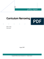 Curriculum Narrowing