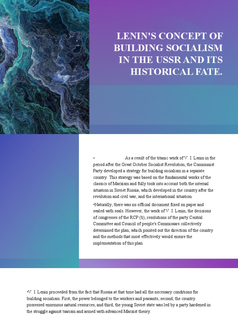 Lenin's Vision for Soviet Socialism | PDF | Soviet Union | World Politics