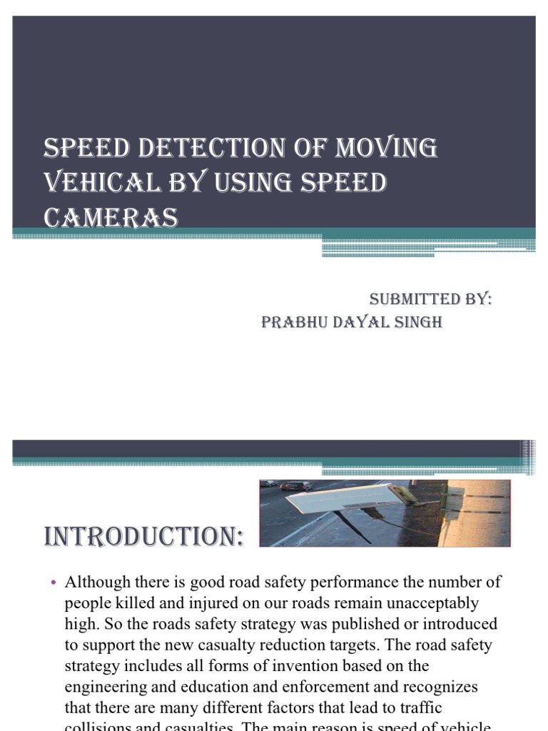 Speed Detection of Movingvehical by Using Speedcameras | PDF ...