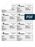 Etiquetas Muestra Tejido Foliar