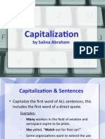 Capitalization: by Salina Abraham