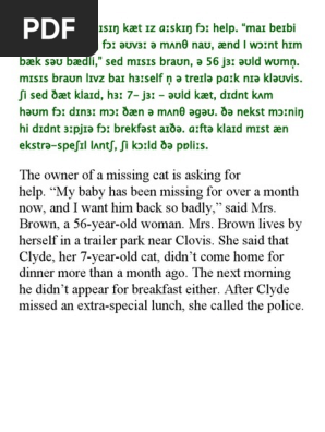 Cat story