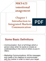 MKT-623 Promotional Management: Introduction To Integrated Marketing Communication