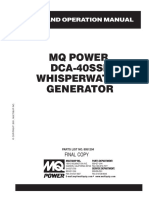 Generators Portable Supersilent DCA40SSI Rev 0 Final Manual