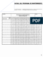 Planillas Para El Contro Del Programa de Mantenimiento