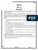 Chemistry Topic: 1.1 Safety First'