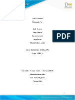 Guía - Variables Unidad 1 Bioestadistica Trabajo Colaborativo Grupo 151003 - 24