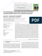 The Performance of Peat-Filled Subsurface Ow Filters Treating Landfill Leachate and Municipal Wastewater