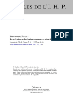 La Prévision: Ses Lois Logiques, Ses Sources Subjectives Bruno de Finetti