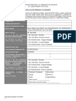 Attachment 1 - Application Summary Coversheet - Template