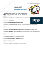 Scrisoare Catre Personaj Checklist