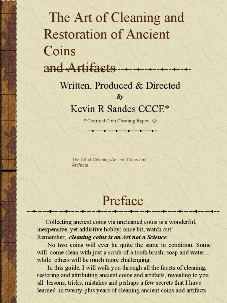 The Art of Cleaning and Restoring Ancient Coins and Artifacts PP | PDF ...