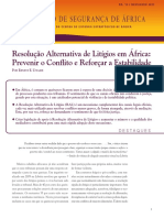 Resolução Alternativa de Litígios em África: Prevenir Conflito e Reforçar Estabilidade