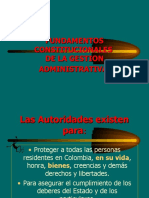 F. Fundamentos Constitucionales de la Función Administrativa.