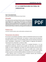 El currículum y la construcción cultural en la formación docente