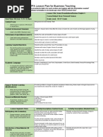 Edtpa Lesson Plan For Business Teaching