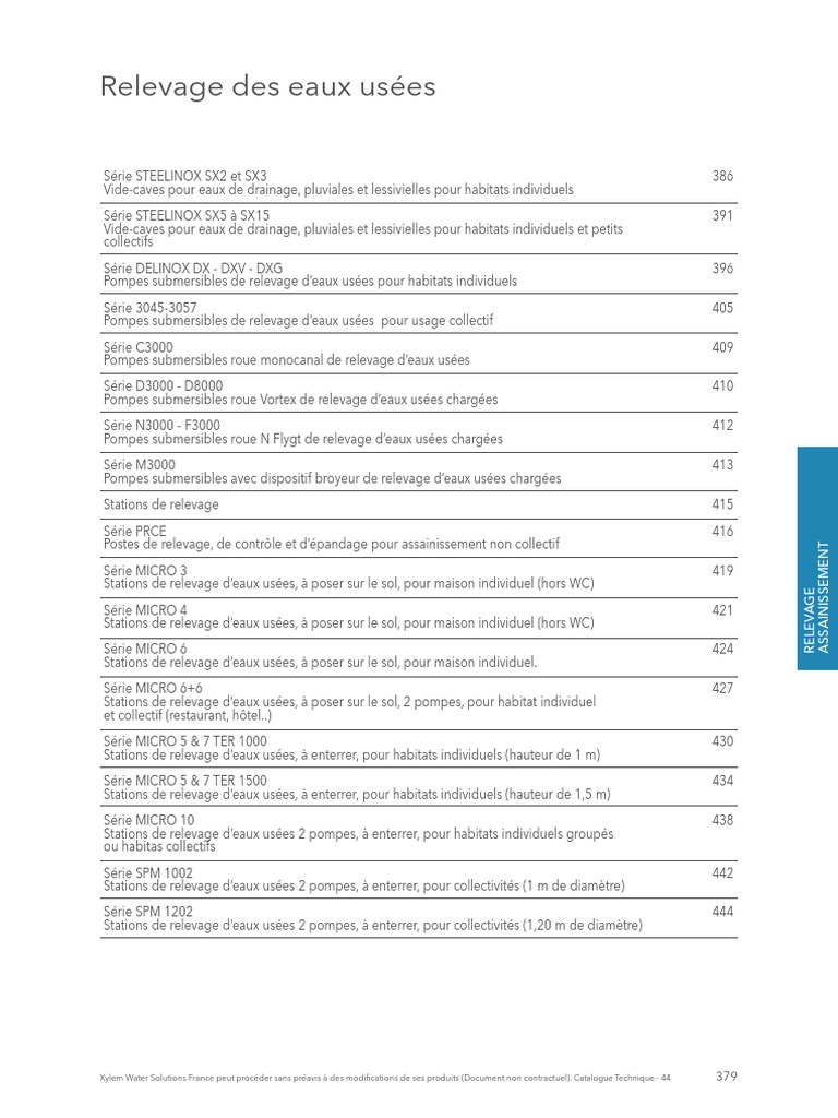 Schéma de pompe de relevage eaux usées PDF Assainissement Eaux usées — free download